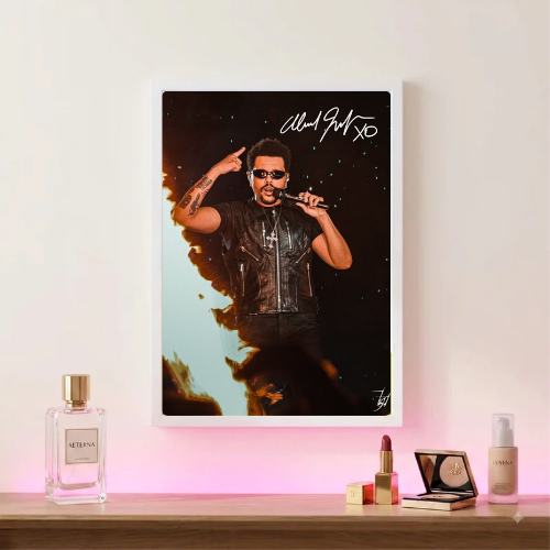 The Weeknd live autograph poster