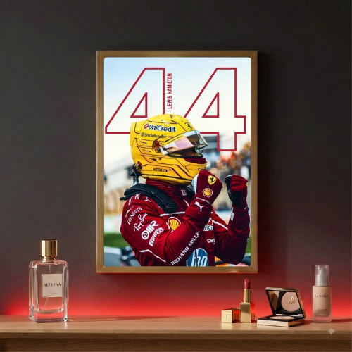 lewis hamilton ferrari poster with frame