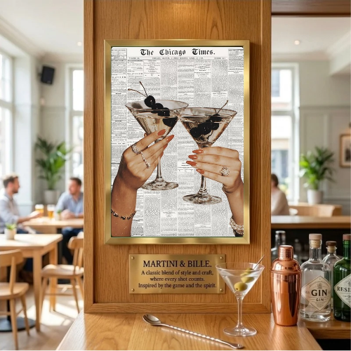 bar and restaurant decoration martini chic