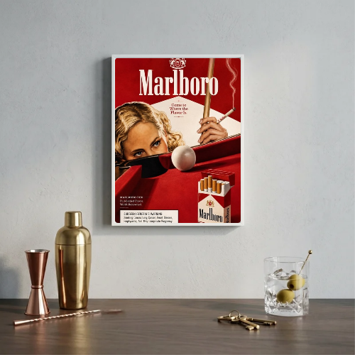 bar and restaurant decoration, Marlboro sigarette