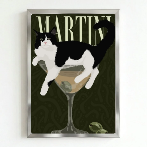 bar and restaurant decoration cat martini