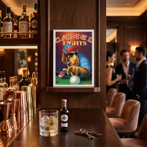 bar and restaurant decoration, Camel sigarette