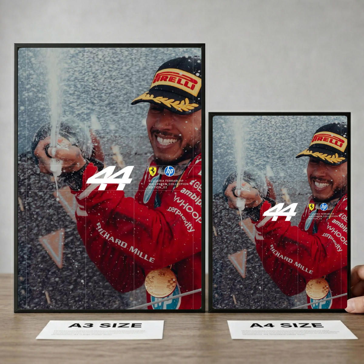 lewis hamilton ferrari poster with frame
