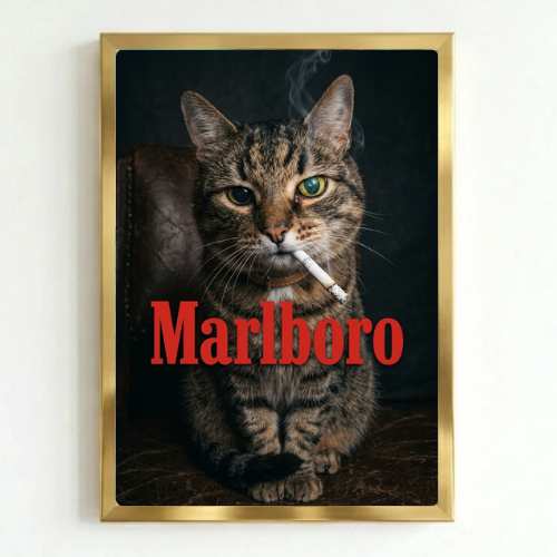 bar and restaurant decoration, Marlboro cat sigarette