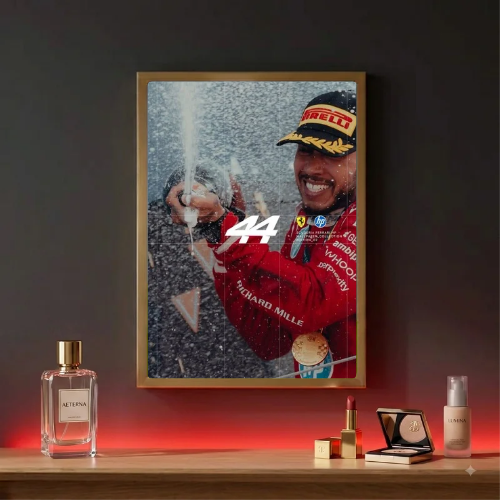 lewis hamilton ferrari poster with frame