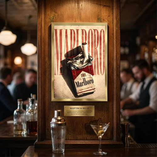 bar and restaurant decoration, Marlboro sigarette