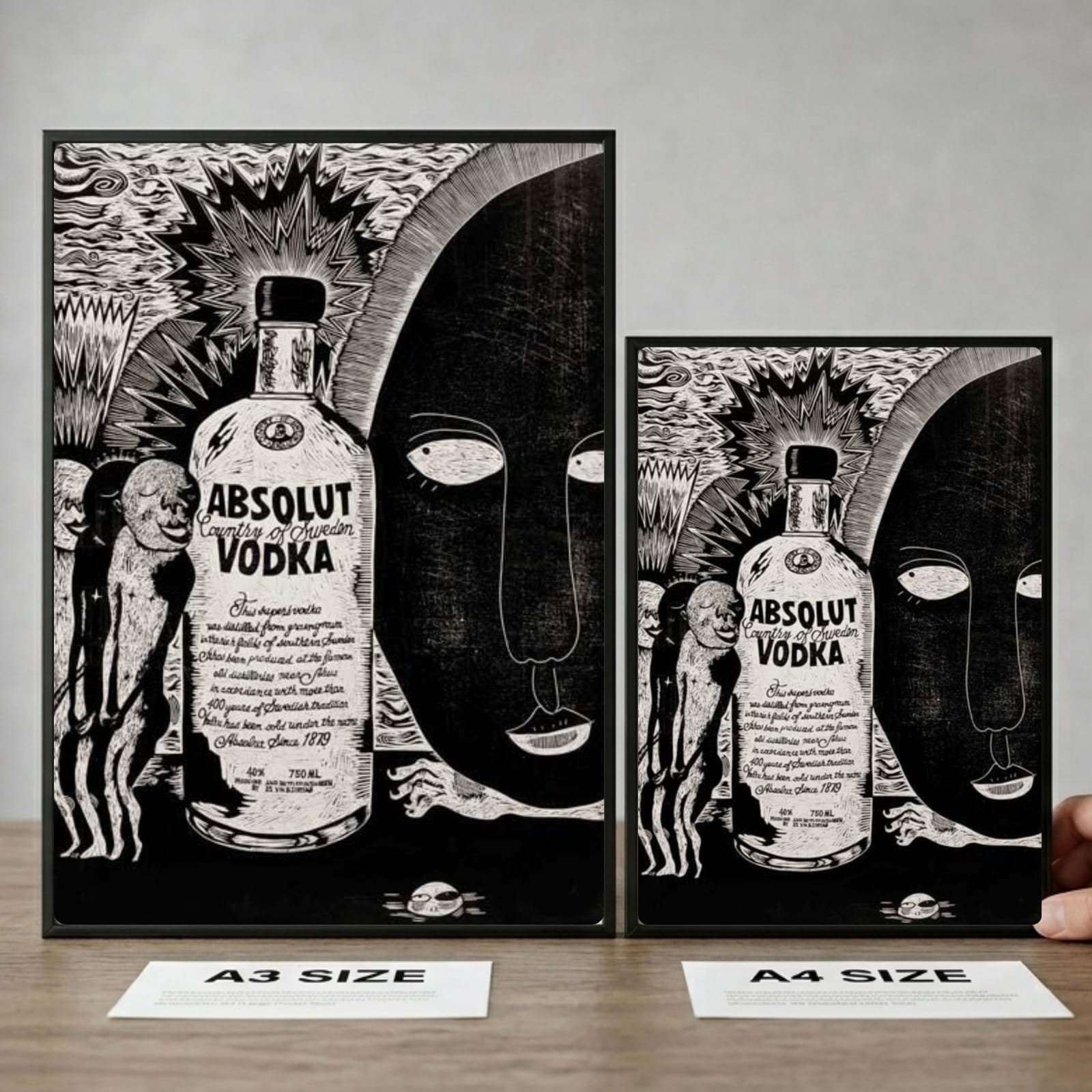 bar and restaurant decoration, vodka
