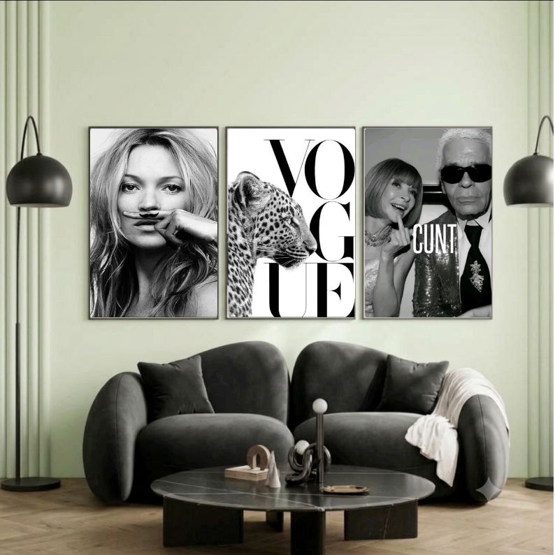 Set: vogue, kate moss, anna wintour, karl lagerfeld