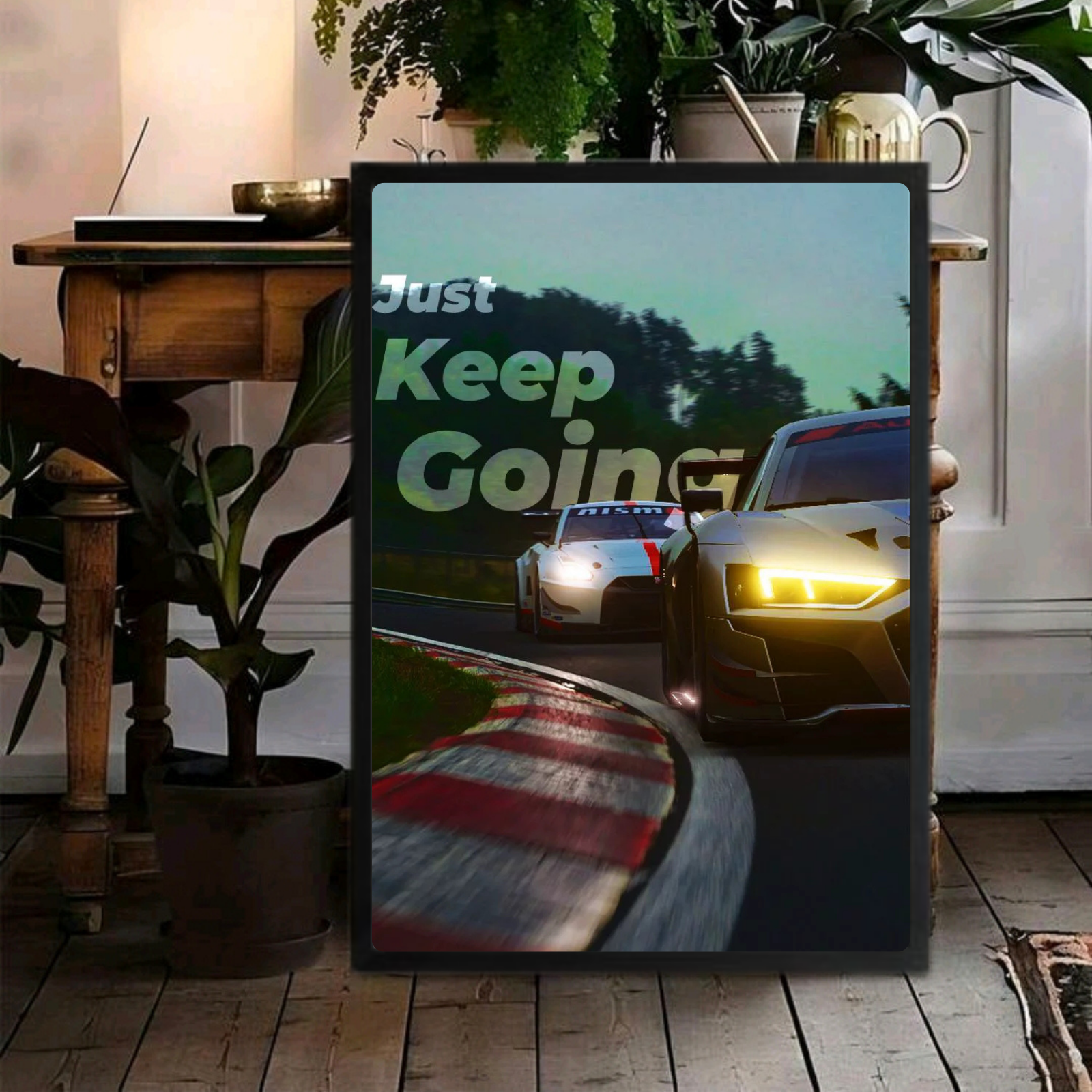 poster car race house deco