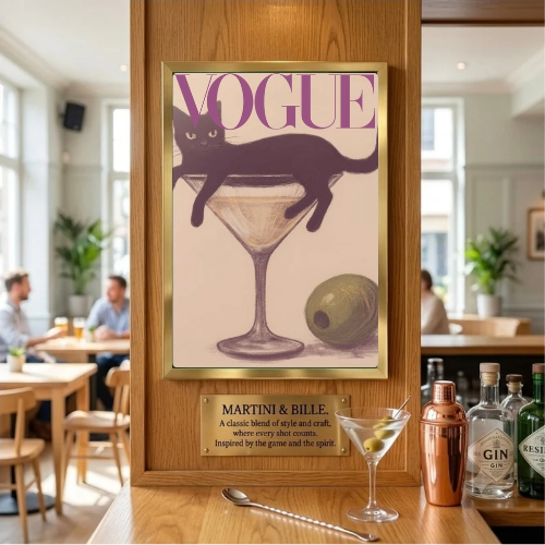 bar and restaurant decoration vogue cat martini chic