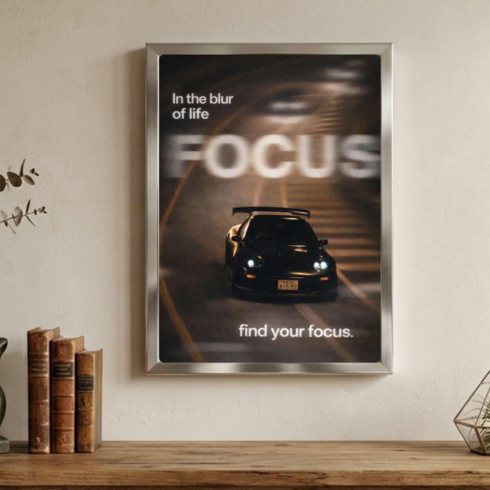 poster car race house deco