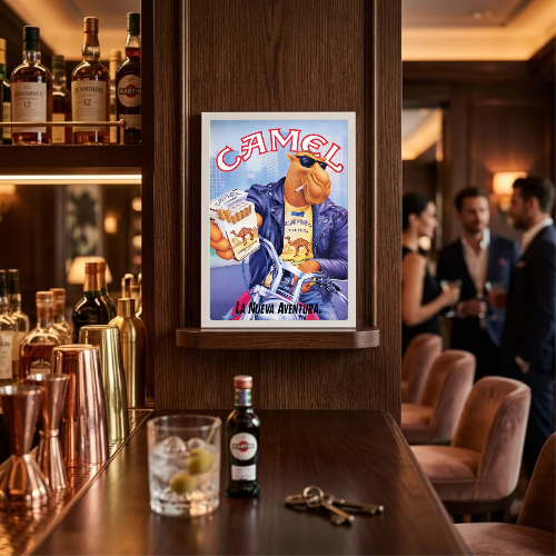 bar and restaurant decoration, Camel sigarette