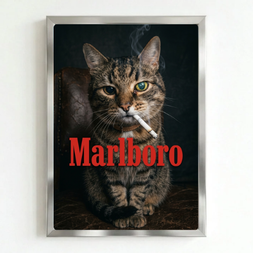 bar and restaurant decoration, Marlboro cat sigarette