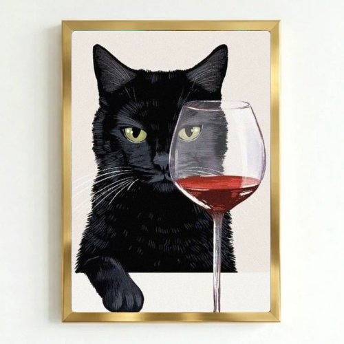 bar and restaurant decoration cat wine