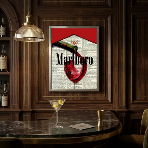 bar and restaurant decoration, Marlboro sigarette