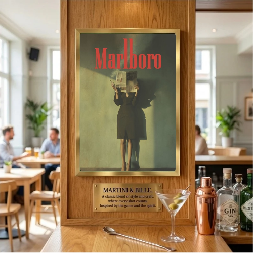 bar and restaurant decoration, Marlboro sigarette
