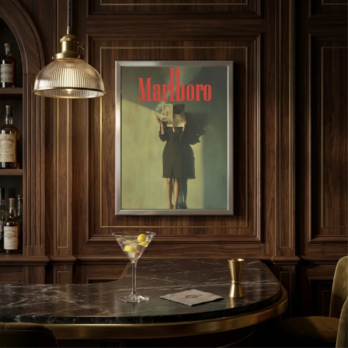 bar and restaurant decoration, Marlboro sigarette