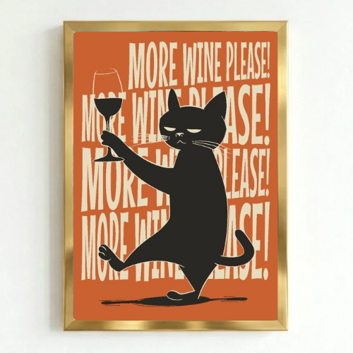 bar and restaurant decoration cat wine