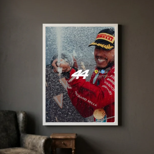 lewis hamilton ferrari poster with frame
