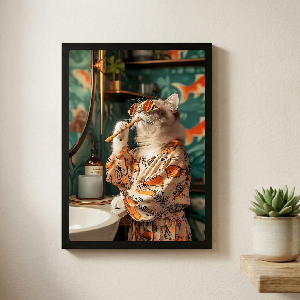 Cat house decor bathroom
