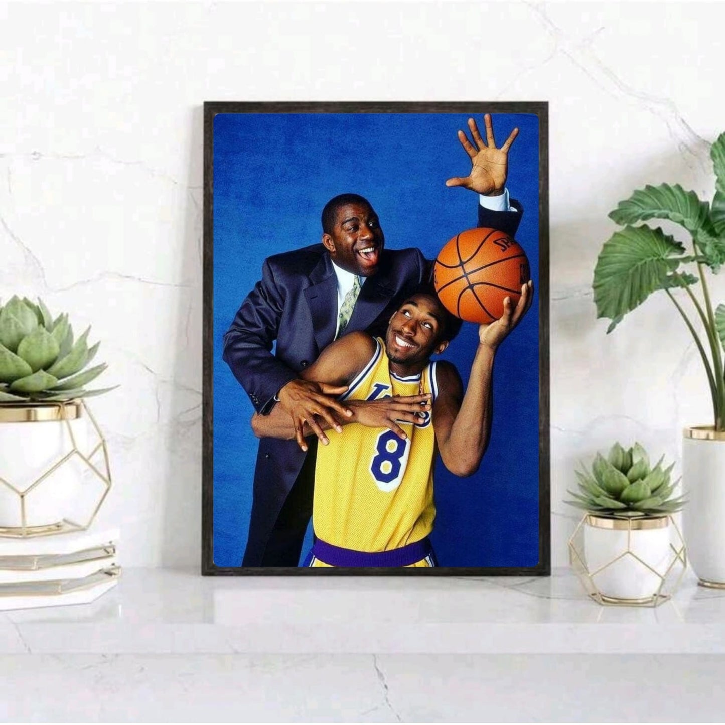Magic Johnson and Kobe Bryant - Basket