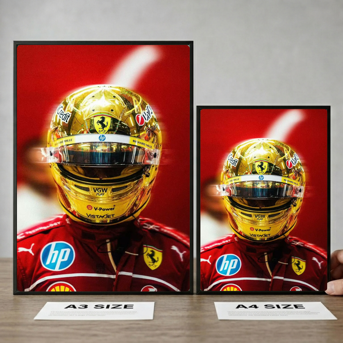 lewis hamilton ferrari poster with frame