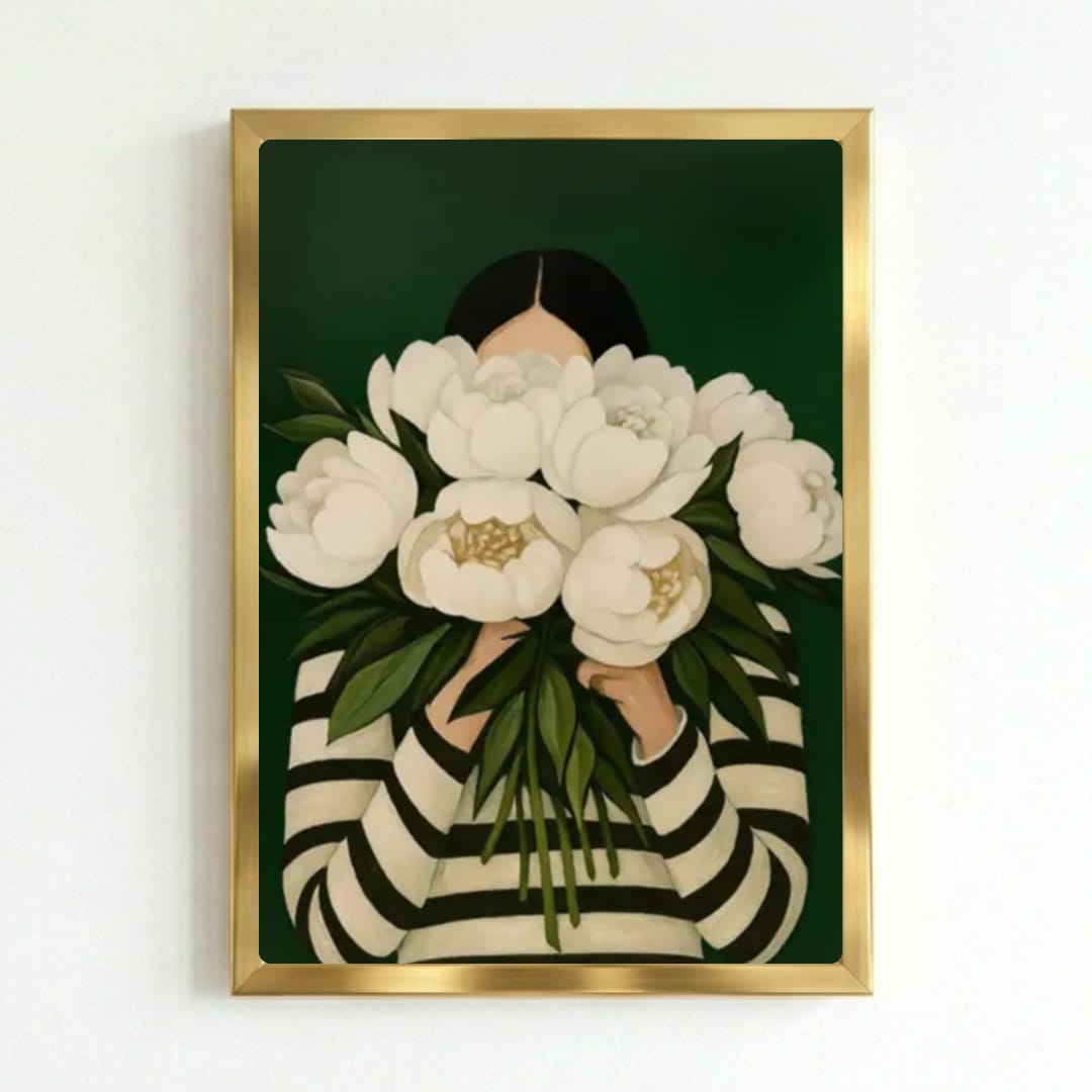 Girl flower house deco