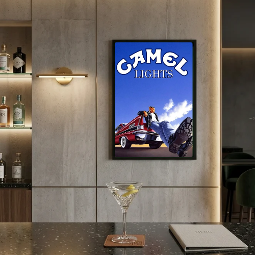 bar and restaurant decoration, Camel sigarette