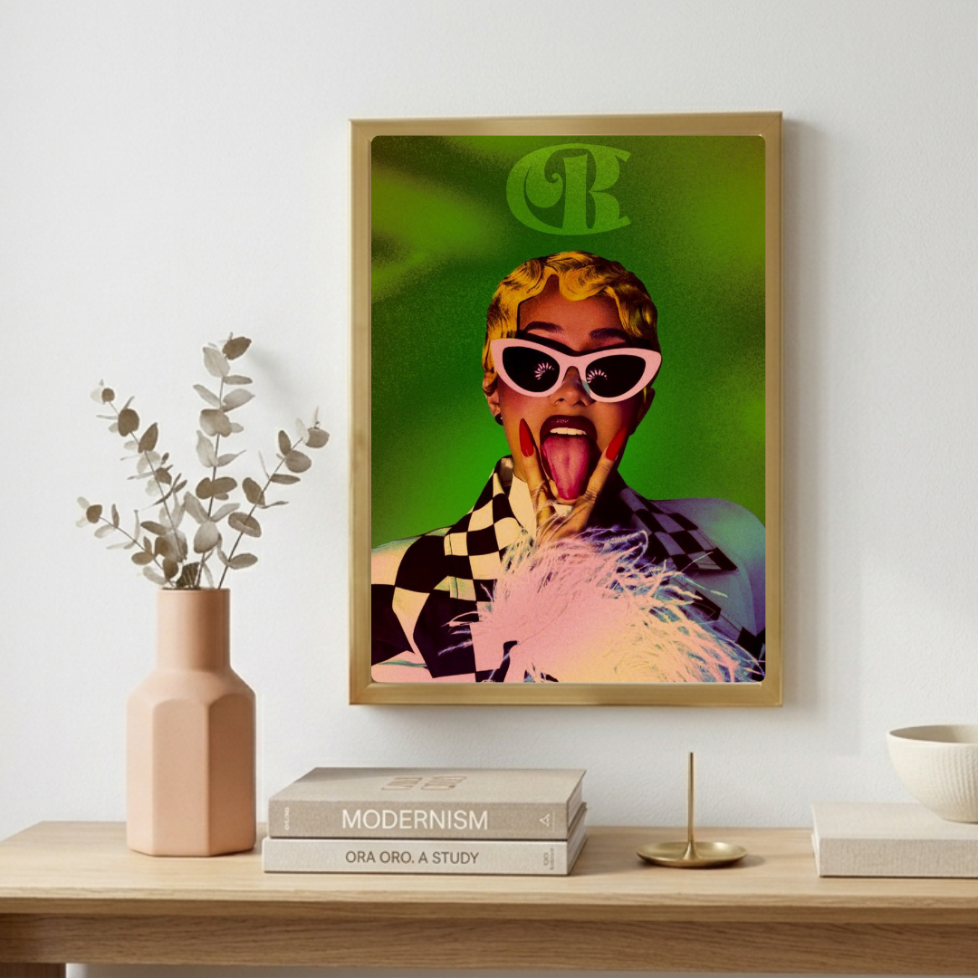 Cardi B Poster with Frame