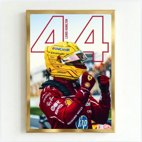 lewis hamilton ferrari poster with frame