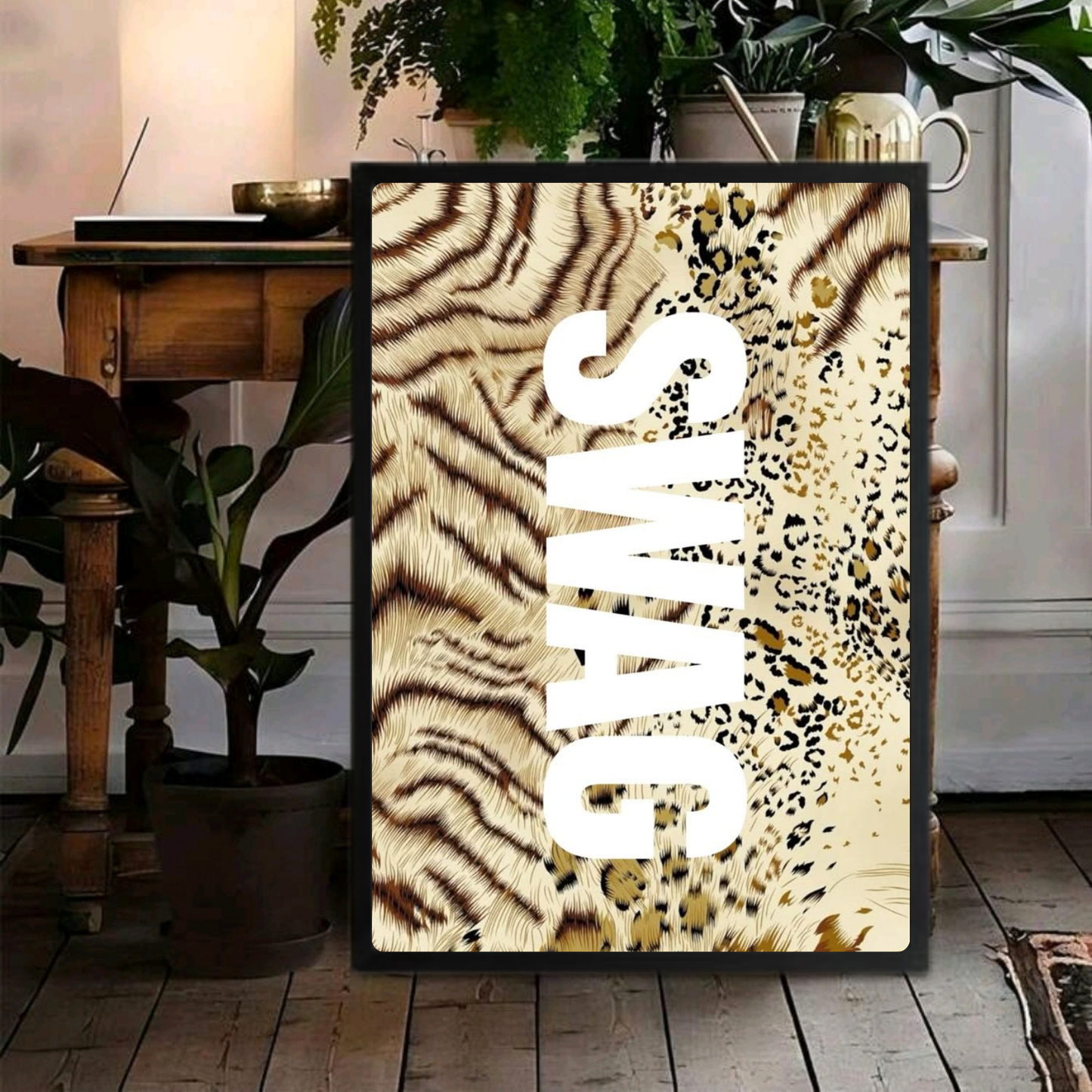 Home deco chic swag leopard