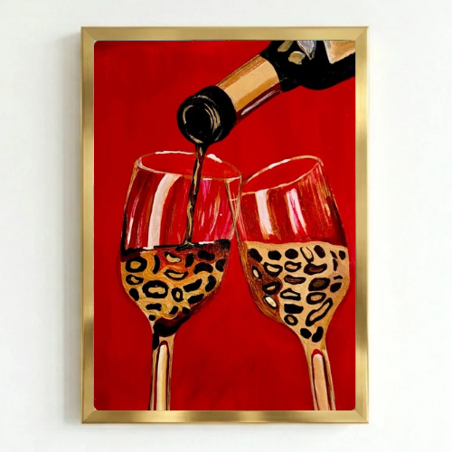 bar and restaurant decoration wine leopard chic
