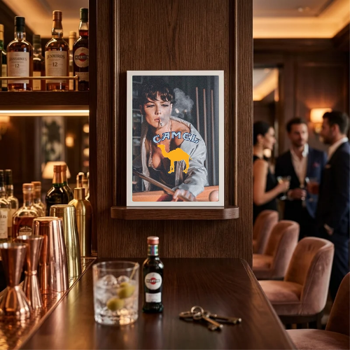bar and restaurant decoration, Camel sigarette