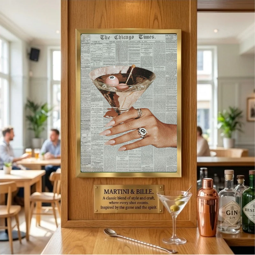 bar and restaurant decoration martini chic
