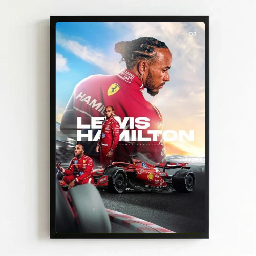 lewis hamilton ferrari poster with frame