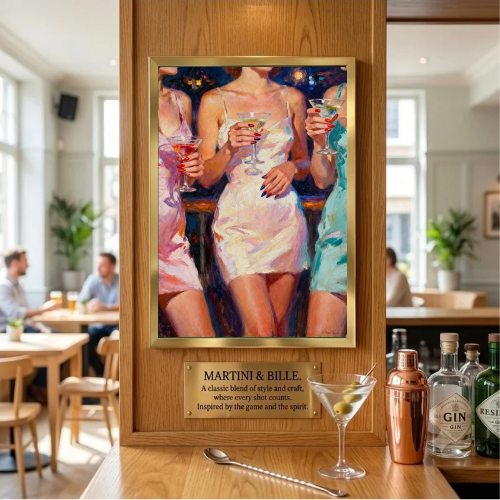 bar and restaurant decoration martini chic girls