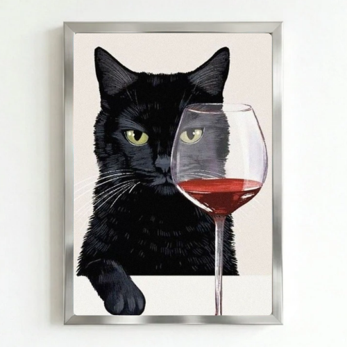 bar and restaurant decoration cat wine