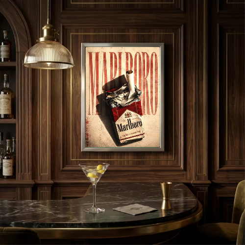 bar and restaurant decoration, Marlboro sigarette