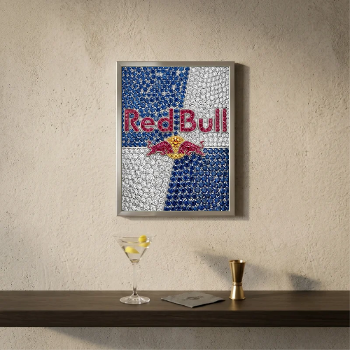 bar and restaurant decoration, red bull