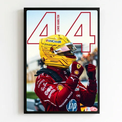 lewis hamilton ferrari poster with frame