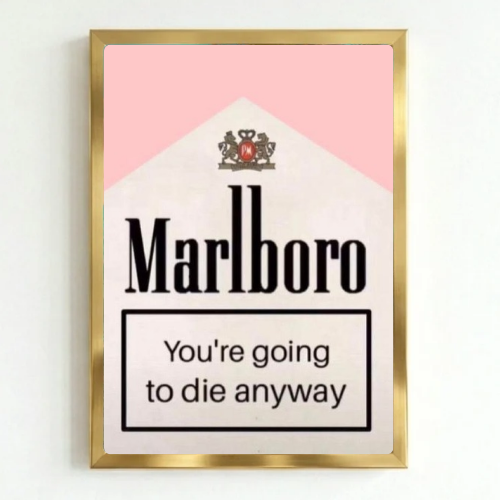 bar and restaurant decoration, Marlboro pink sigarette