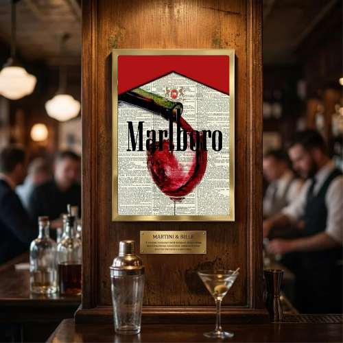 bar and restaurant decoration, Marlboro sigarette