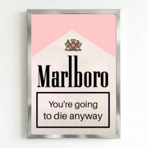 bar and restaurant decoration, Marlboro pink sigarette