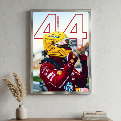 lewis hamilton ferrari poster with frame