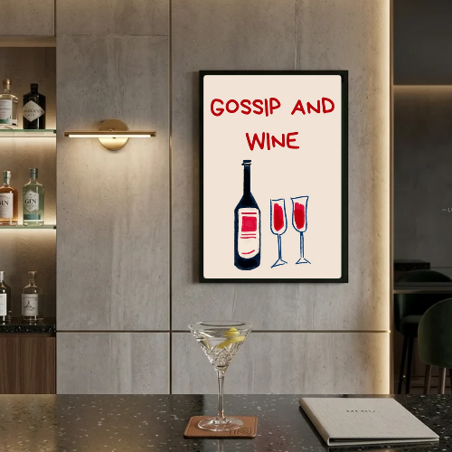 bar and restaurant decoration wine and gossip