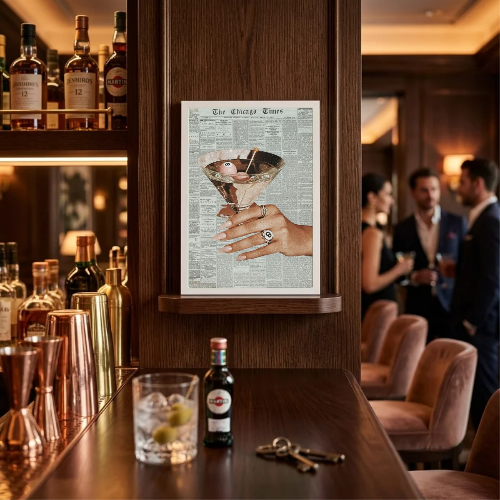 bar and restaurant decoration martini chic