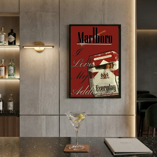 bar and restaurant decoration, Marlboro sigarette