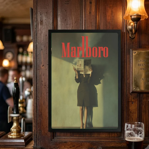 bar and restaurant decoration, Marlboro sigarette
