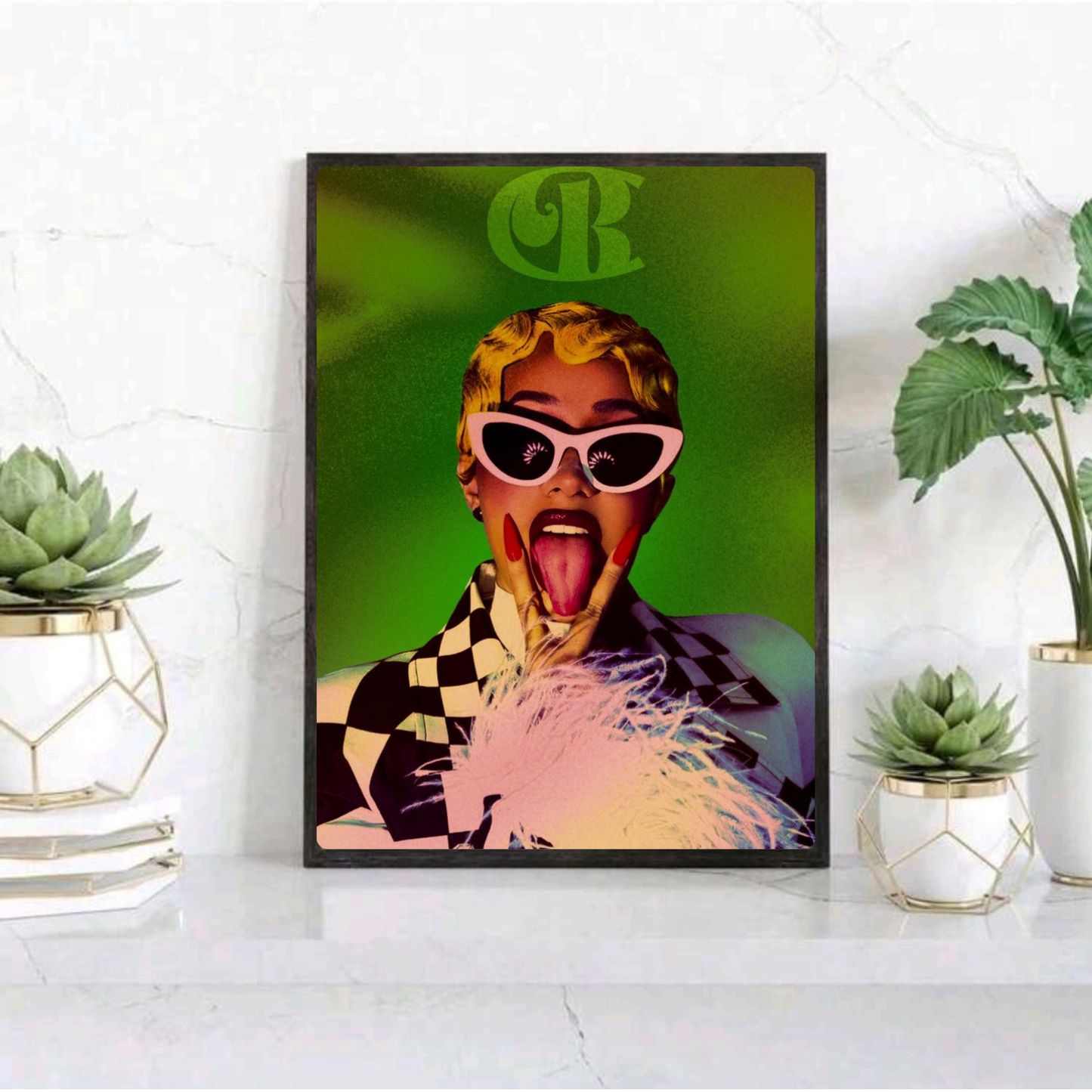 Cardi B Poster with Frame