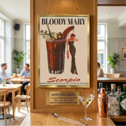 bar and restaurant decoration, espresso martini capricorn